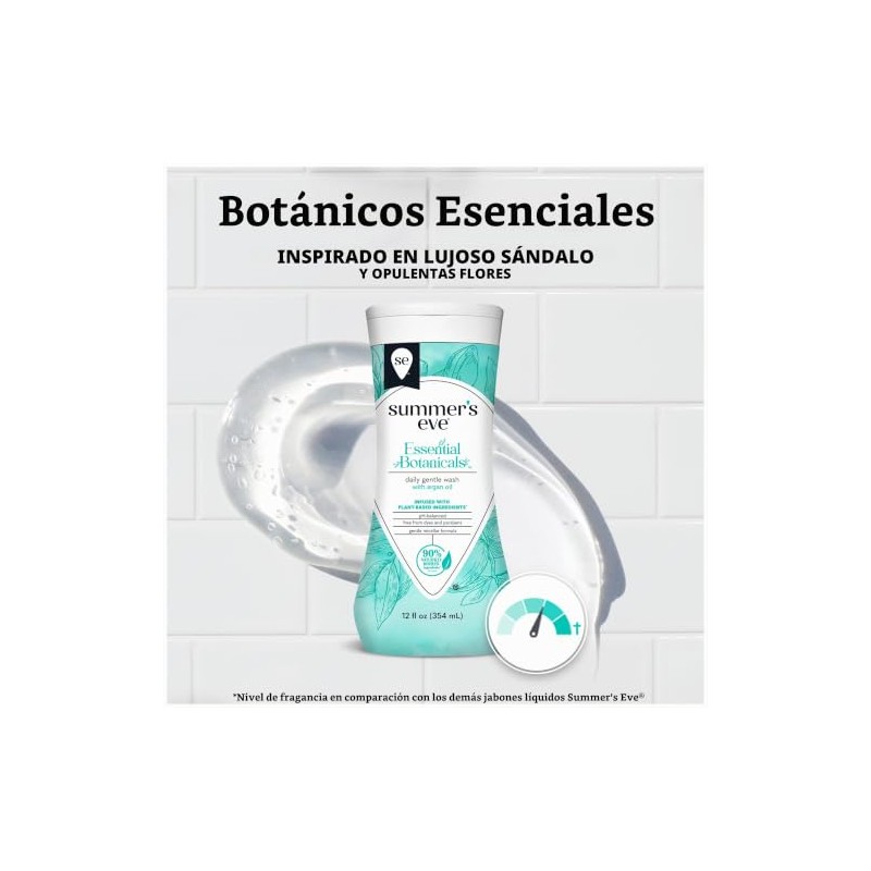 Summer's Eve Essential Botanicals Gentle Wash with Argan Oil, Removes