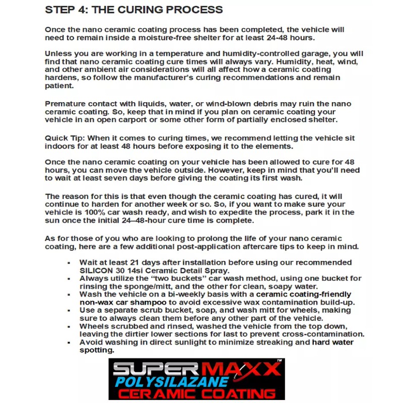 SUPERMAXX CERAMIC CAR COATING SPRAY 8 OZ/237ML ADVANCED SUPER HYDROPHOBIC