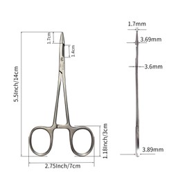 RWD OLSEN-HEGAR Needle Holder with Scissors, 5.5" Straight Tip Martensitic Stainless Steel Needle Driver, Surgical Locking Needles Clamp, Fit for Surgery, Medical Lab, Nurses, Teaching, Fishing Pliers