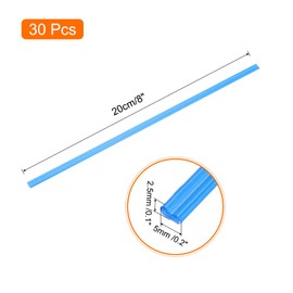 MECCANIXITY 30pcs 8 Inch Plastic Welding Rods PP Welding Strips Welder Rods for Car Bumper, Kayak Repair, Plastic Welder, Blue