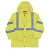 Ergodyne Standard High Visibility Reflective Lightweight Rain Jacket, Lime, Extra