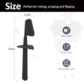 Spatula for TM31 TM5 Ergonomic Food Processor Spatula 270 mm with Safety Collar Dishwasher Safe in (Dark Grey)