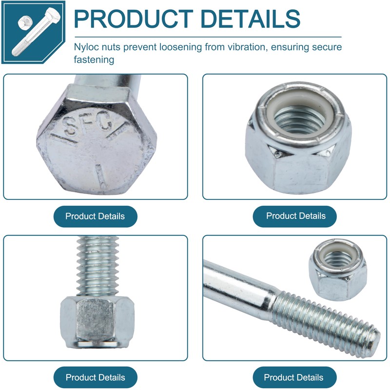 5 Pack - Grade 2 Shear Bolts for Rotary Cutters