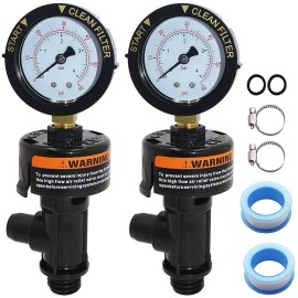Unbranded 2X 98209800 Manual Air Relief Valve w/Pressure Gauge for Pentair Pool Spa Filter