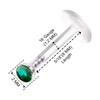 KJM Fashion Bioflex Labret 1.2 mm 16 g Crystal Ball