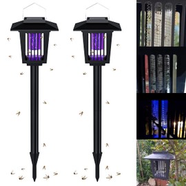3 Pcs Solar Bug Zappers Outdoor Waterproof LED Solar Mosquito Zappers Outdoor Solar Powered Mosquito Killer Light Lamp for Indoor and Outdoor Use