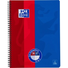 Collegeblock A4 + Duo 80blue blue / red, pack of 10