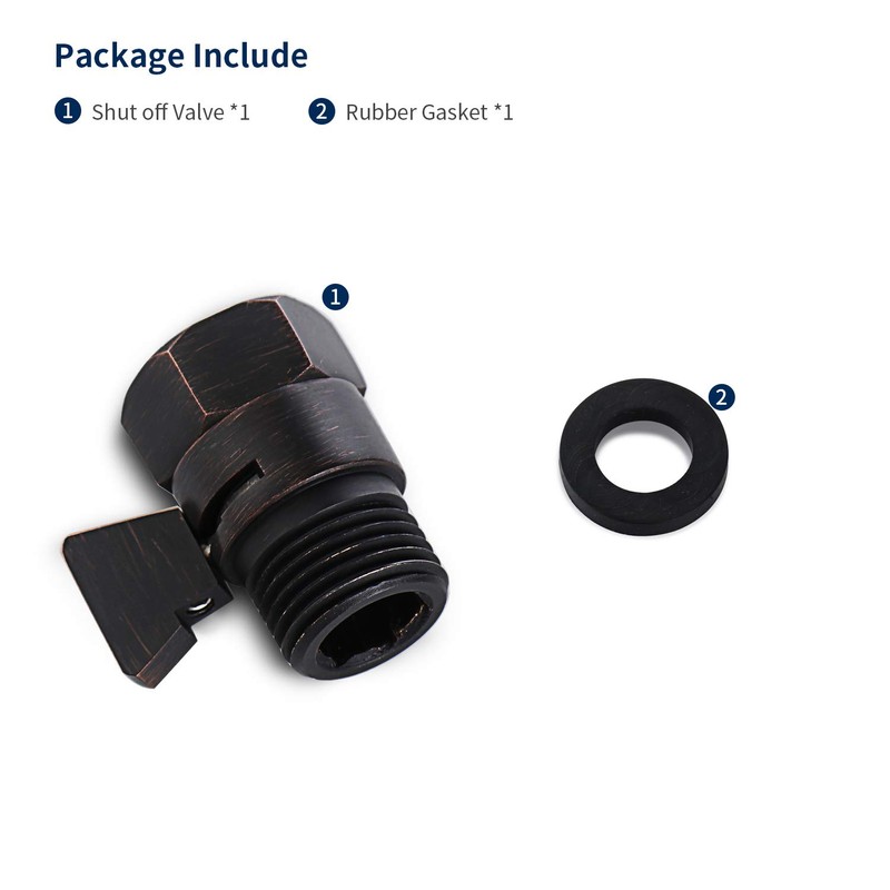 Tenfe Water Flow Control Shut Off Valve, Brass Adjustable Water