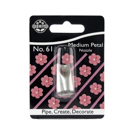 JEM NZ61 Petal Decorating Tip Medium Ruffle Nozzle, Standard, Silver