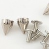 RUBYCA 30 Sets 9MM Silver Color Bullet Cone Spike and