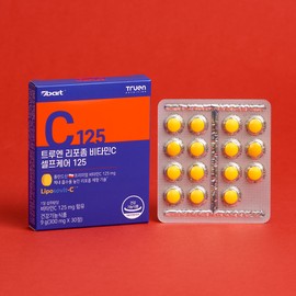 Trueen Self Care Liposomal Vitamin C Liposomal Vitamin C 125mg 30 tablets, 1 unit / 트루엔 셀프케어 리포좀 비타민C 리포조말 비타민씨 125mg 30정, 1개