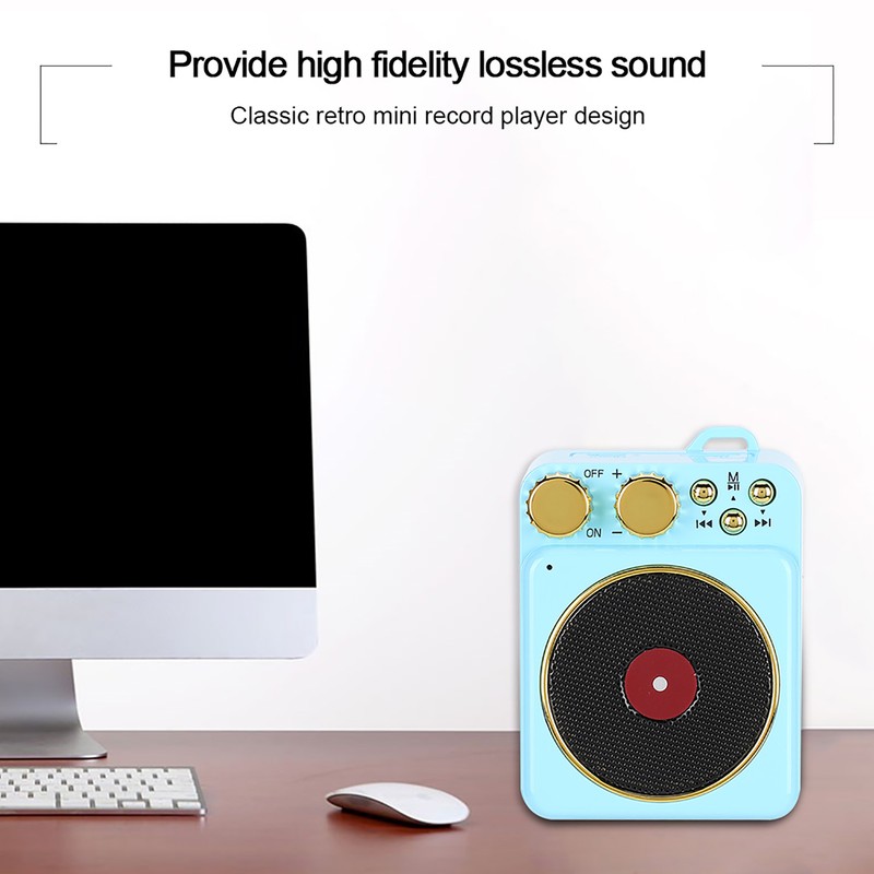 DC 3.7V Retro Bluetooth 5.0 Speaker with Smart Audio Voice