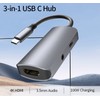 INNOV8 USB-C 3-in-1 Hub with HDMI 4K, 3.5mm Audio and