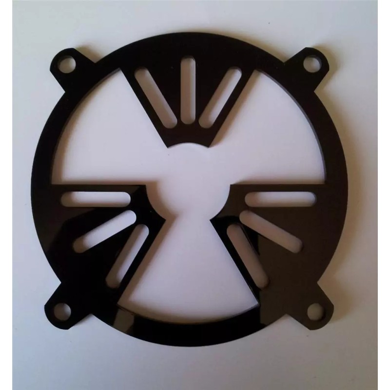 Inspired Laser Design Custom 92mm NUCLEAR RADIATION Computer Fan Grill