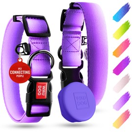 Airtag Dog Collar Nylon Dog Collar with Airtag Holder - Adjustable for Large Dogs, Small & Medium Dogs - Breakaway Puppy Collars for Large Breed Dogs - Boy & Girl Collars