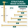 #14 x 3 Inch Wood Structural Lag Screws 54Pcs Star