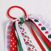 Christmas Hair Streamer,Santa Ponytail Holder Elastic Hair Tie Band for