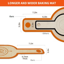 PLAPITATE Silicone Bread Sling Dutch Oven Liner, Non-Stick & Easy Clean Reusable Oval and Round Silicone Bread Baking Mat with Long Handles, Easy to Transfer Sourdough Bread - 2 Orange Set