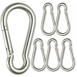 JOLIRSBOX Carabiner 316 Stainless Steel Spring Hook Carabiner Set (2.4 inches (6 cm), Set of 6