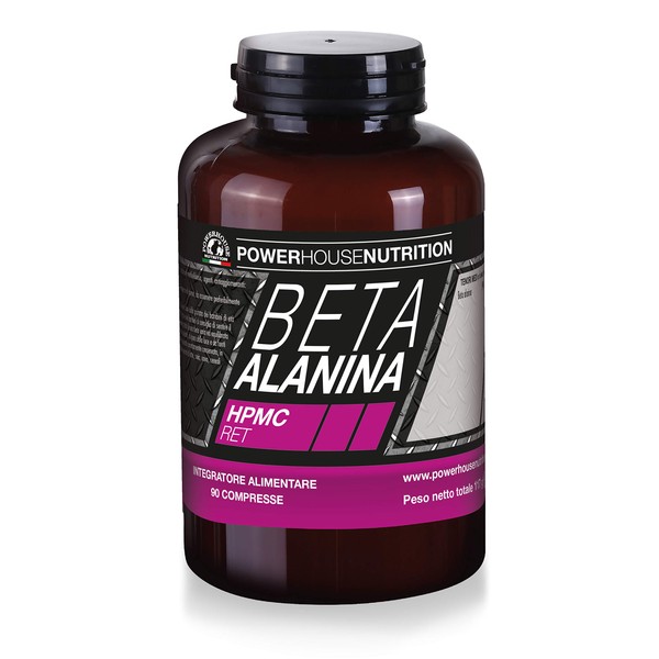 Beta Alanina Power House Nutrition | Integratore Alimentare Made in Italy a Base di Beta Alanina per Miglior Resistenza e Ritardare Affaticamento Muscolare | Antiossidante e Antiaging (90 Compresse)