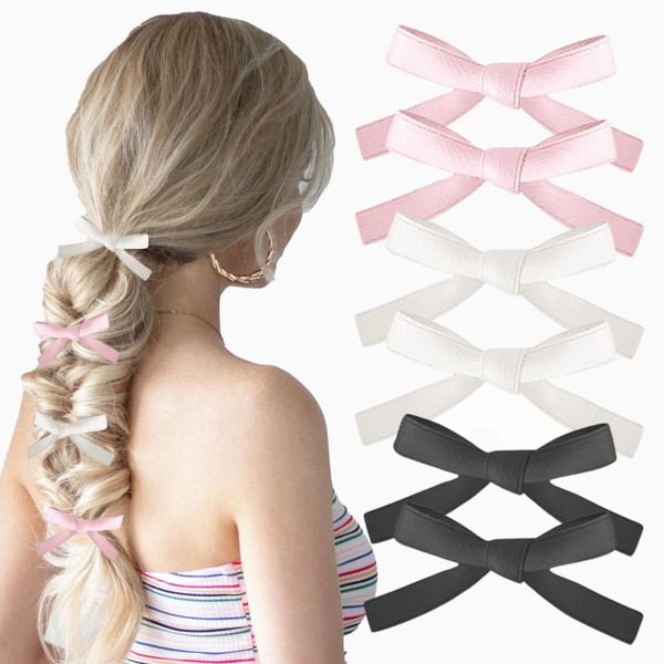 Mezrkuwr® 6 Pieces Bow Hair Clips Accessories for Women Girls Toddler Hair Clips for Teens Kids Bow Alligator Hair Bow Clips