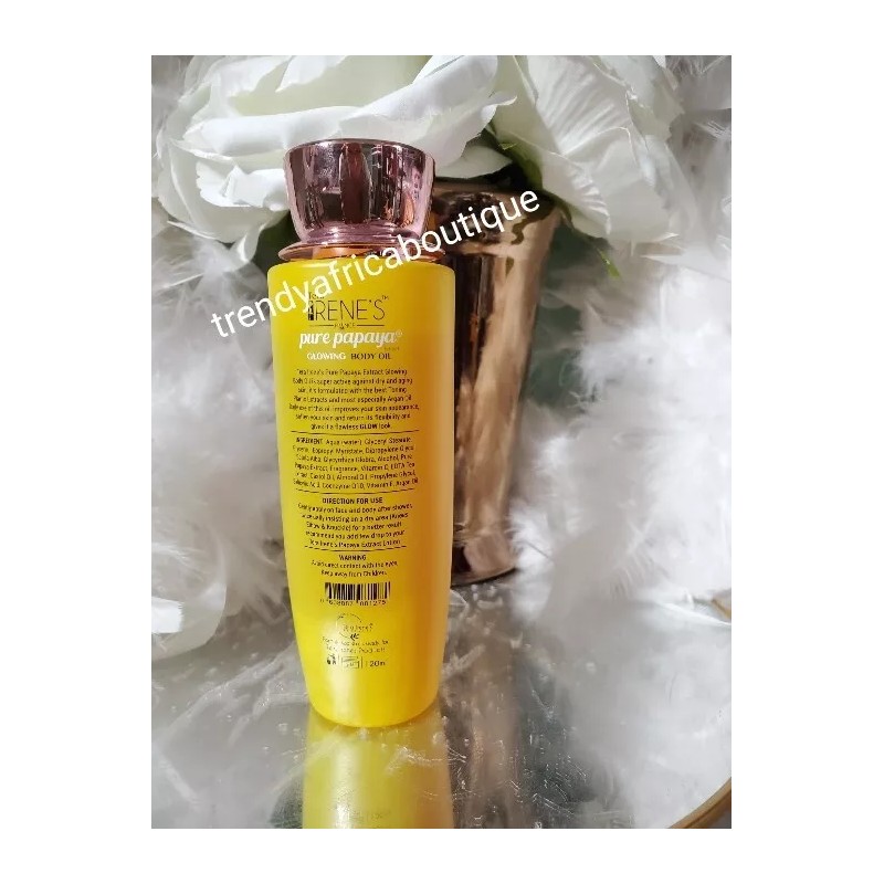 Tera Irene's Pure Papaya Extracts Moisturize & Glow Body Oil.