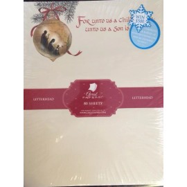 Great Papers Holy Family Ornament 8.5x11 Christmas Letterhead 80  Sheets Unopened Package