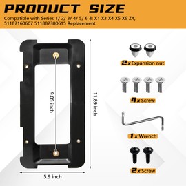 Wuyaoyao Rear License Plate Frame Bracket Holder Mount, Car License Plate Frame with Screws Compatible with 1 2 3 4 5 Series, License Plate Frames Holder Replace for 51187160607