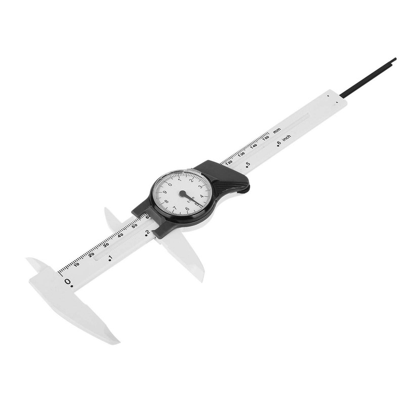 Kadimendium Plastic Dial Vernier Caliper, High Precision Measuring Tool, 0-150mm,