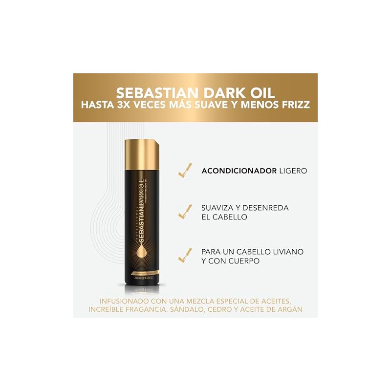 Sebastian Professional Dark Oil Acondicionador Brillo y Suavidad 250ml