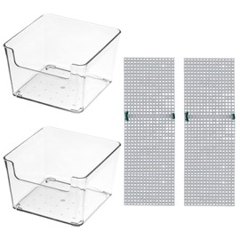 XiyaxiVici 2 Pack Transparent Hermit Crab Water Tank with Climbing Ramp, Hermit Crab Aquarium Tank Cage Salt Water Pool Accessories, Hermit Crab Habitat for Small or Medium Hermit Crab Habitat