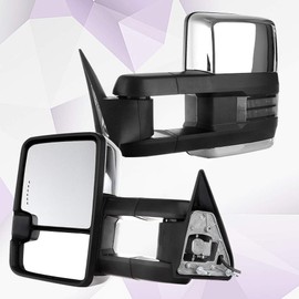 ANPART 1988-1998 for Chevy for GMC C1500/K1500 1988-2000 for Chevy for GMC C2500/K2500/K3500 Towing mirrors Power Adjusted LED Turn Signal Chrome Housing