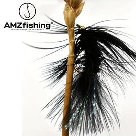 AMZfishing® 2 Pieces Woolly Bugger Fly Fishing Trout Wooly Bugger Trout Fishing Fly Fishing Trout Fishing Trout Streamer Wooley Bugger Streamer (b: Set of 2 Olive Green)