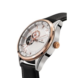 ORPHELIA Mens Automatic Watch, Analogue Classic Display and Leather Strap OR91802