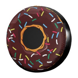 Foruidea Donut Spare Tire Cover Dust-Proof Wheel Tire Cover Fit Trailer, RV, SUV and Many Vehicle 15 Inch