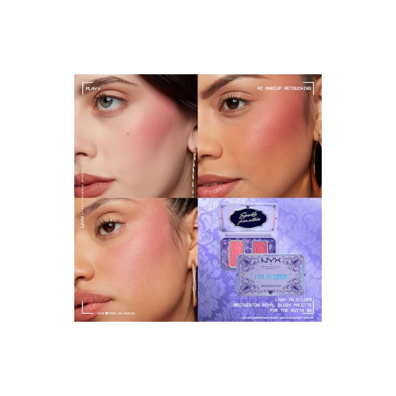 Nyx Professional Makeup, Bridgerton Paleta de Rubor, Tono: Lady in