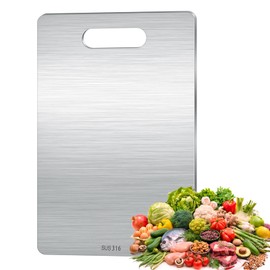 Palksky Titanium Cutting Board, Stainless Steel Cutting Board For Kitchen, Titanium Chopping Board (Small 13.4 X 9 in)
