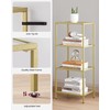 VASAGLE Bookcase, 4-Tier Bookshelf, Slim Shelving Unit for Bedroom, Bathroom,