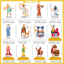 Greek Mythology Gods Honeycomb Centerpieces 12-Piece Greek Mythology Birthday Party Decorations Greece Theme Table Decorations Greek Goddess Birthday Centerpieces for Baby Shower Supplies