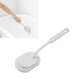 Long Handle Sponge Scrub Bathroom Brush, Sponge Cleaning Brush with Handle Large Wall Scrubber Shower Long Handle Brush for Dishwasher, Kitchen, Toilet, Bathroom Cleaning Tools Accessories