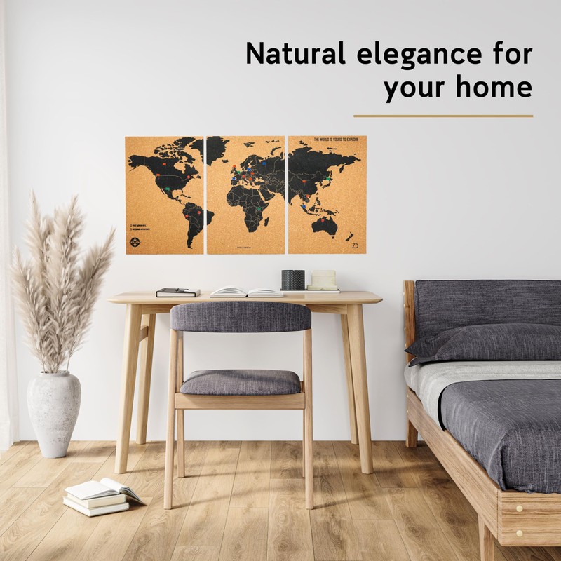 Zinello Design – Cork World Map – Wall Decoration Picture