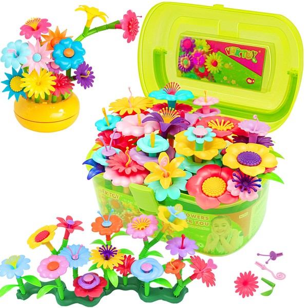 VERTOY Flower Garden Building Toy Set for 3, 4, 5,
