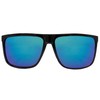Funky Junque Men's Retro Squared Sunglasses: Black Frames/Multicolor Lenses