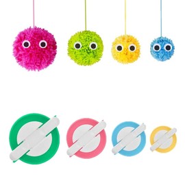 Gearmax Pompom Maker 4 Sizes Pompom Maker for Kids Knitting Craft Tool Fluff Ball Weaver Maker