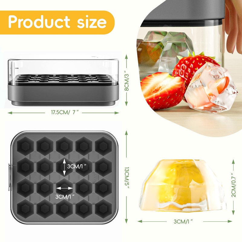 Samuelworld Ice Cube Tray with Lid and Bin – 2025