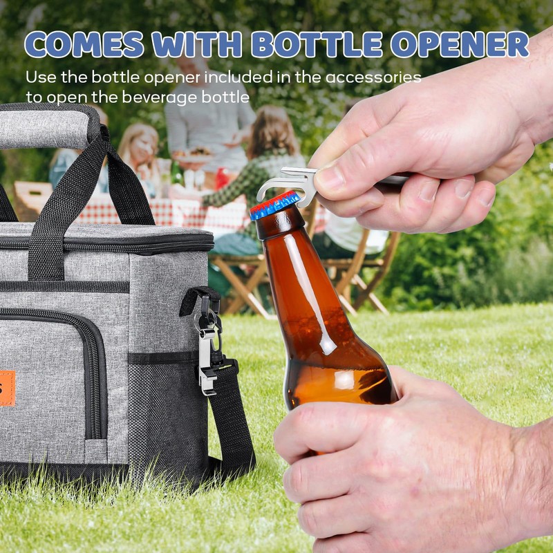 KAEFUYS 15L Insulated Cooler Bag Portable Lunch Bag Leakproof Soft