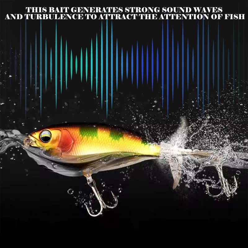 TABKSOLA Whopper Plopper, Surface Bait, Perch Bait, Topwater Bait with