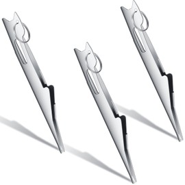 3 Pcs Fishing Line Knot Tyer Quick Tie Fishing Knot Tying Tool Fly Nail Knot Tool Fly Angler Accessories Fly Tying Equipment for Hooks Lures Lines Men, Silver