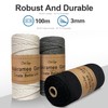 OurTop Premium Macrame Yarn Set of 3, 3 mm x
