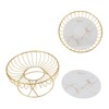 Round Fruit Basket Large Capacity Hollow Metal Fruit Bowl Stand